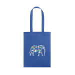 Non-woven tas met gelaste naden, lange hengsels, 80g/m² kleur koningsblauw afbeelding met logo