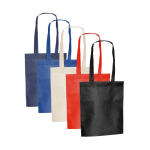 Non-woven tas met gelaste naden, lange hengsels, 80g/m² diverse kleuren