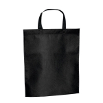 Goedkope non woven tas bedrukken met korte handvatten 80 g/m2 Basis kleur zwart