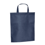 Goedkope non woven tas bedrukken met korte handvatten 80 g/m2 Basis kleur blauw