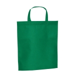 Goedkope non woven tas bedrukken met korte handvatten 80 g/m2 Basis kleur groen