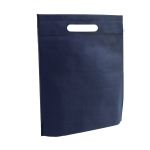 Voordelige non woven tas met versterkt handvat 80 g/m2 Minimart kleur blauw