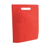 Voordelige non woven tas met versterkt handvat 80 g/m2 Minimart kleur rood