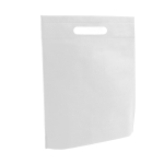 Voordelige non woven tas met versterkt handvat 80 g/m2 Minimart kleur wit