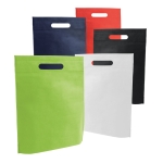 Voordelige non woven tas met versterkt handvat 80 g/m2 Minimart diverse kleuren