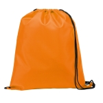 Polyester rugzakje met versterkte hoeken met logo Midtown 210D kleur oranje eerste weergave