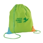 Kinderrugzak laten bedrukken non-woven 80g/m2 KidsTrend kleur lichtgroen afbeelding met logo