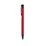 Aluminium pen met rubberen afwerking zwarte inkt Softline kleur rood