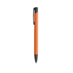 Aluminium pen met rubberen afwerking zwarte inkt Softline kleur oranje