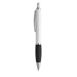 Plastic pen met gekleurde rubberen grip ColorBlanc kleur zwart