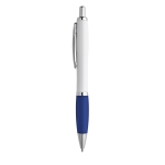 Plastic pen met gekleurde rubberen grip ColorBlanc kleur blauw