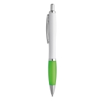 Plastic pen met gekleurde rubberen grip ColorBlanc kleur lichtgroen