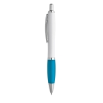 Plastic pen met gekleurde rubberen grip ColorBlanc kleur lichtblauw