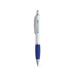 Plastic pen met gekleurde rubberen grip ColorBlanc met afdrukgebied