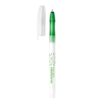 Balpen met transparant gekleurde dop Clear Print kleur groen afbeelding met logo 4