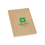 Milieuvriendelijke notitieboekjes met A5 formaat Journal kleur naturel afbeelding met logo