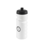 Bedrukte plastic BPA-vrije drinkflessen met logo van 530 ml Grip kleur zwart afbeelding met logo