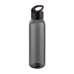 Elegante corporate plastic fles in zwart 600ml Dark kleur zwart