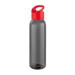 Elegante corporate plastic fles in zwart 600ml Dark kleur rood