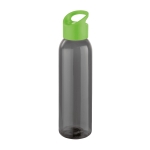 Elegante corporate plastic fles in zwart 600ml Dark kleur lichtgroen