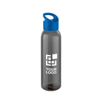 Elegante corporate plastic fles in zwart 600ml Dark met afdrukgebied