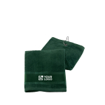 Gepersonaliseerde golfhanddoek met metalen haak 430 g/m2 Club met afdrukgebied