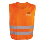 Reflecterend vest voor volwassenen met rits aan de zijkant Reflex kleur oranje afbeelding met logo 2