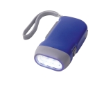 Dynamo zaklamp bedrukken inclusief 3 lampen Presslight LED kleur blauw