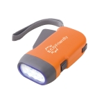 Dynamo zaklamp bedrukken inclusief 3 lampen Presslight LED kleur oranje afbeelding met logo