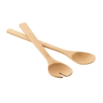 Set van 2 bamboe slabestek met gegraveerd logo Bamboo kleur naturel