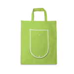 Opvouwbare non-woven tas met handvatten voor vervoer 80 g/m² kleur lichtgroen