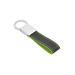 Leren sleutelhanger zwart metaal met kleurdetails Uptown kleur lichtgroen