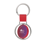 Sleutelhanger met draaiend element graveren Spinning kleur rood afbeelding met logo 2