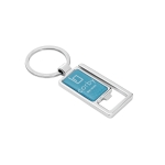 Flesopener sleutelhanger met origineel ontwerp Openclip kleur zilver afbeelding met logo