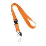 2 cm polyester keycord bedrukken met sluiting Doubleclip Plus kleur oranje