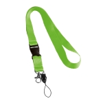 2 cm polyester keycord bedrukken met sluiting Doubleclip Plus kleur lichtgroen