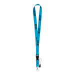 2 cm polyester keycord bedrukken met sluiting Doubleclip Plus met afdrukgebied