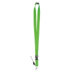 2 cm polyester keycord met dubbele clip sluiting Extra kleur lichtgroen eerste weergave