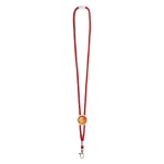 Verstelbare lanyards 0,5 cm en polyester geschikt voor Doming kleur rood afbeelding met logo 2