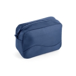 Klassieke microvezel toilettas met logo voor promoties Pocket kleur blauw