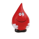 Stressbal in de vorm van een bloeddruppel RedDrop kleur rood eerste weergave