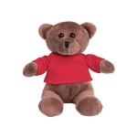 Pluche teddybeer met T-shirt om te personaliseren met logo Mister Bear kleur rood eerste weergave