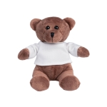 Pluche teddybeer met T-shirt om te personaliseren met logo Mister Bear kleur wit eerste weergave