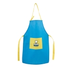 Non-woven kinderschort met opdruk voor reclame 80 g/m2 Minicook kleur lichtblauw afbeelding met logo 2