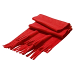 Gekleurde fleece sjaal met logo Colors kleur rood