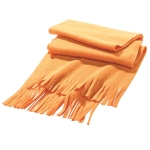 Gekleurde fleece sjaal met logo Colors kleur oranje