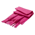 Gekleurde fleece sjaal met logo Colors kleur roze