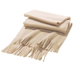 Gekleurde fleece sjaal met logo Colors kleur beige