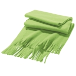 Gekleurde fleece sjaal met logo Colors kleur lichtgroen