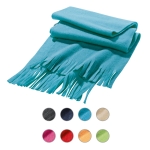 Gekleurde fleece sjaal met logo Colors diverse kleuren